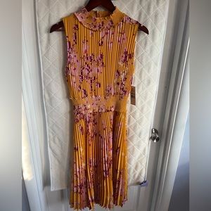 Floral Nanette Lepore Printed Sleeveless Smock Neck & Waist Dress-NWT